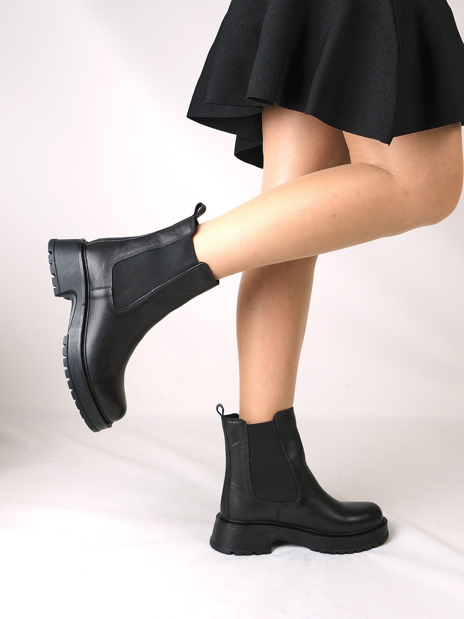 Hakiki Deri Kauçuk Taban Kadın Chelsea Bot