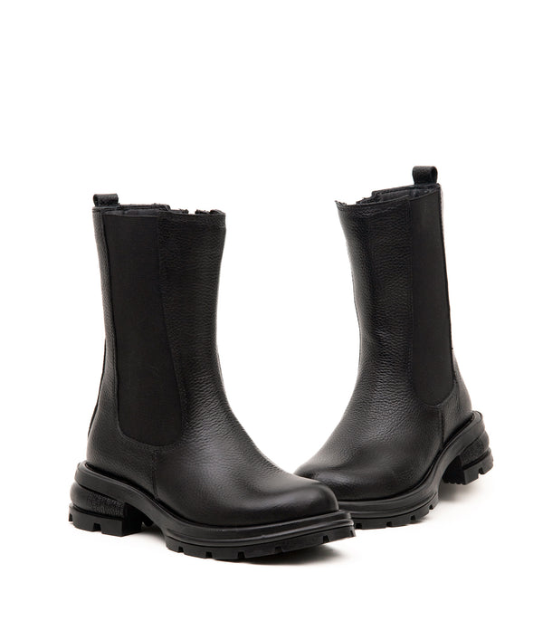 Kadın Chelsea Bot Kalın Kaymaz Taban Hakiki Deri